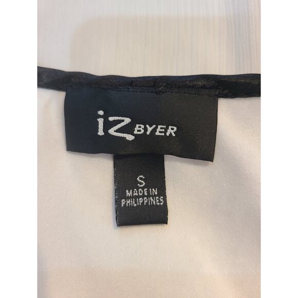 Iz byer small womens sheer overlay blouse - Picture 3 of 7